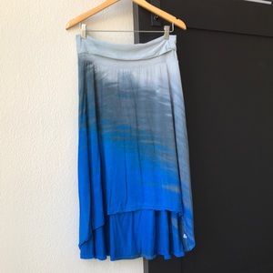 Resort Skirt in Blue & Gray Jersey - SZ-M